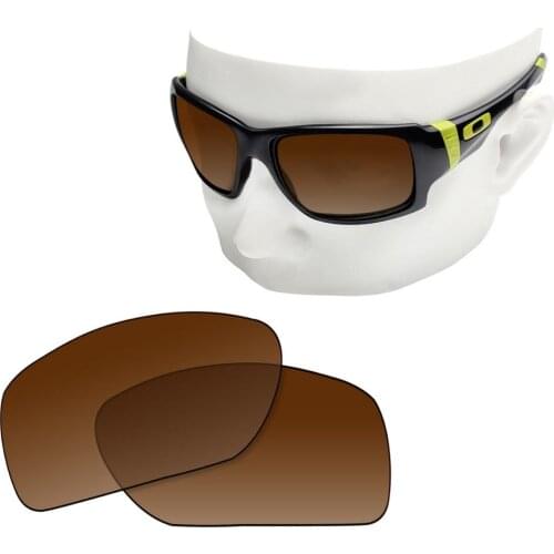 OOWLIT Polarized Replacement Lenses of Brown for-Oakley Big Taco OO9173 Sunglasses