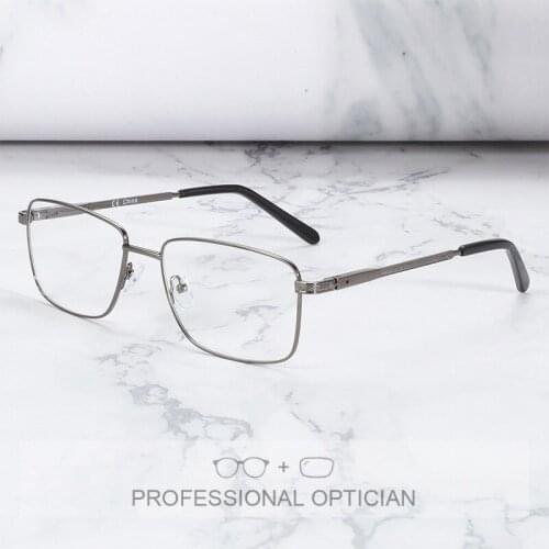 BLUEMOKY Metal Square Prescription Glasses Frame Women Men Blue Light Photochromic Eyewear Optical Myopia Progressive Eyeglasses