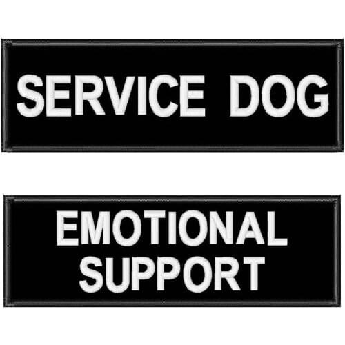 Wholesale embroidery patches for Deaf/PTSD Dog,Service /Therapy/Dog In Training,Emotional Support,ESAK9,Hook and Loop backing