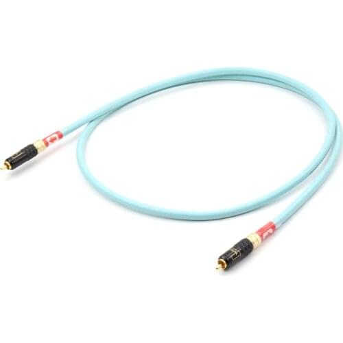 Pair hifi Audio coaxial Cable High End HIFI RCA Audio Cables wire With WBT Plug Audio Cable