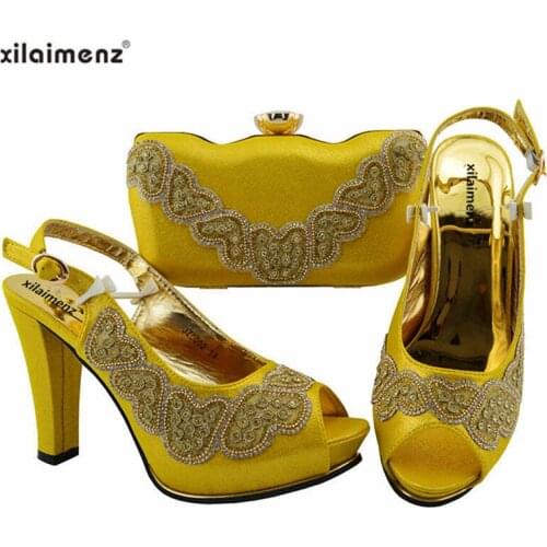 Popular Italian Women shoes and bag matching set 2019 Spring New Arrivals Nigerian Ladies Shoes and Evening Bag to Match