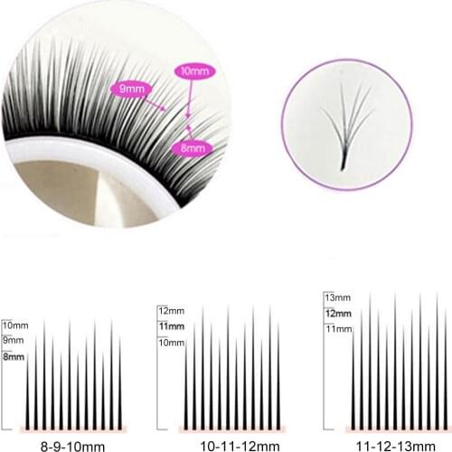 New material 12 rows Volume Eyelash Extensions Mixed Length in One Lash Strip Camellia Eyelash Pandora Eyelashes