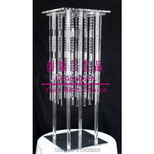 Christmas Deco Acrylic Flower Stand Centerpiece Wedding Decoration Floor Vases Tall Display Rack Table Decor Flower Holder