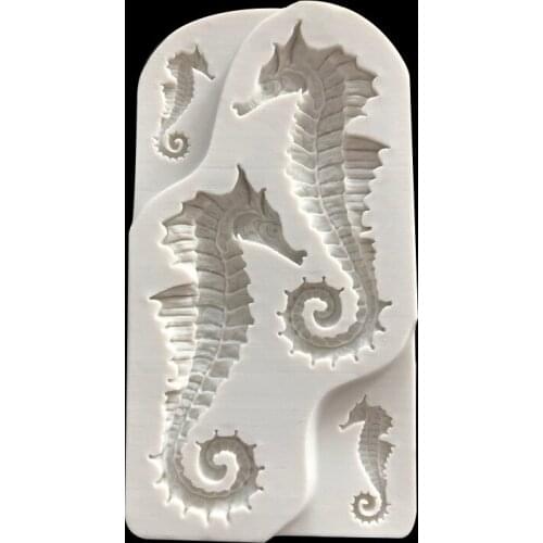 Hippocampus Silicone Mold Sea Horse Fondant Cake Decorating Cookie Baking Christmas Candy Chocolate Gumpaste Gumpaste Jelly Mold