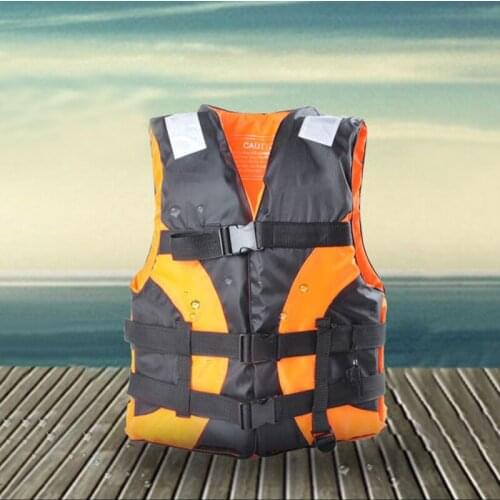 Polyester Life Jacket for Adult Kids Universal Outdoor Swimming Boating Ski Drifting Vest Survival Suit with Whistle