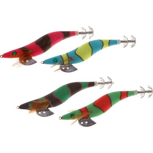 Glow in The Dark Luminous Fishing Lures Bait Squid Shrimp Jigs Hooks 13.5cm