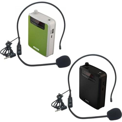 Gosear 5W 2200mAh Voice Amplifier Multifunctional Portable Mini Voice Speaker with 2 Wired Microphone Storage Box for Teachers