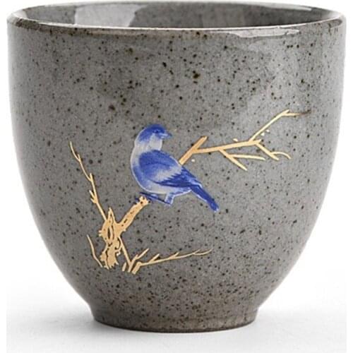 Vintage Tea Cup 70ml Japanese Style Retro Master Cup Animal Small Plum blossom Bowl Porcelain Small Tea Single Mug