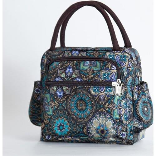 Waterproof Picnic Lunch Bag Portable Oxford Canvas Tote Bags Food Storage Bags For Women Lunch Box Printing Thermal Bag L1