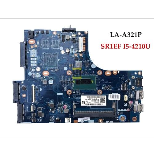 High quality ZIUS6/S7 LA-A321P for Lenovo Ideapad S310 Laptop Motherboard SR1EF I5-4210U DDR3L 100% Fully Tested
