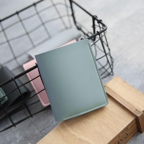 Retro Style PU Leather Purse Women Short Simple Two-fold Purse Card Holders Handbag Wallet Coin Purses