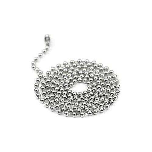 100pcs Free Shipping 2.4mm 24inch Stainless Steel Ball Beads Necklace Chain Stainless Steel Ball Chain KEYCHAIN ball chain