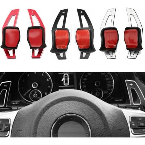 2Pcs Steering Wheel Shift Paddle Extension Shifter For VW Beetle Scirocco Touareg Eos Sharan Tiguan R36 Golf 5 6 GTI Polo Jetta
