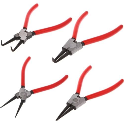 7 Inch Circlip Plier Internal External Straight Curved Snap Ring Handle Stick