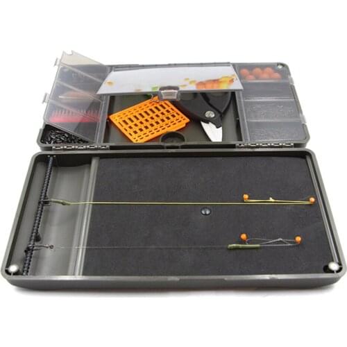 8 Slots Carp Fishing Rig Storage Case Compartment Fishing Tackle Box Swivels Hook Bait Storage Fishing Tackle Accessories Boxes