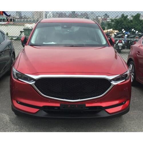 ABS Chrome Front Hood Decorative Cover Trim 1pcs For mazda cx-5 2017 - 2018