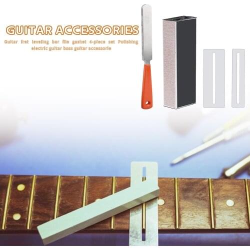 Acoustic Guitar Fret Polishing File Leveling Tools 4pcs File Music Instrument Repair Tool Musical Instrument Parts