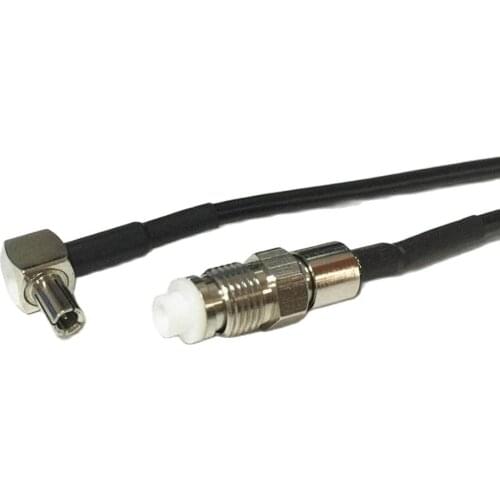 Antenna Modem Extension Cable FME Female Jack to TS9 Right Angle Connector RG174 Coaxial Cable 20cm/50cm/100cm Adapter Pigtail