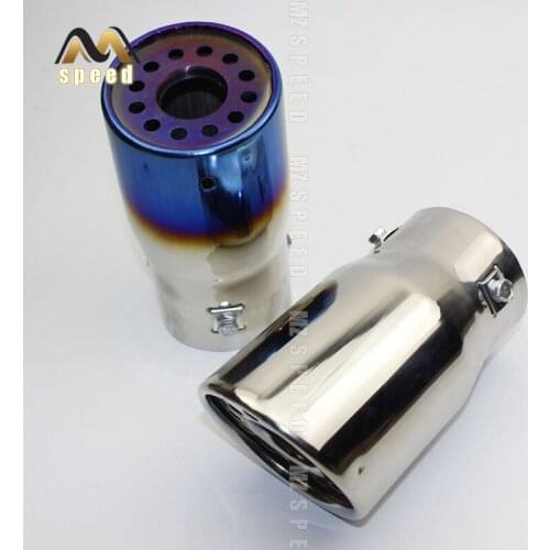 Car accessories Exhaust system Muffler Universal silver blue exhaust tip Boutique snap-type exhaust muffler