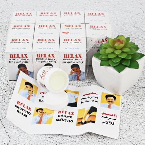 Relax Mentho Balm - Vapour Rub White Cooling Balm Ointment For Anti Mosquito Headache Toothache Stomachache Dizziness