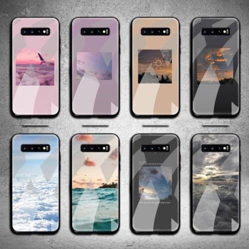 Art Prints Blooming Sky Clouds Phone Case Tempered Glass For Samsung S20 Plus S7 S8 S9 S10 Plus Note 8 9 10 Plus