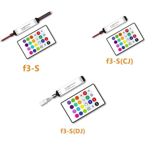 F3-S/F3-S(CJ)/F3-(DJ) 3*1.5A 12-24VDC infrared remote control mini RGB constant voltage led dimmer
