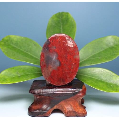 Guilin Bloodstone red jasper Square boutique brand diy pendants jade tablets safe card cards black red square