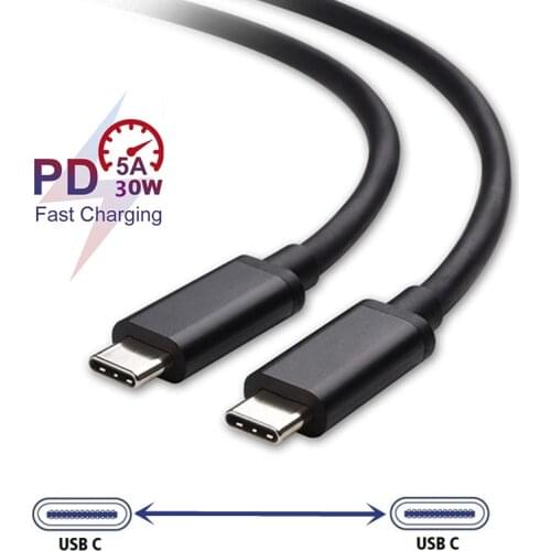 USB C to USB C fast Charging Dual Type C Cable for iPad Pro 25cm/1m/2m Quick Charge Cable For Samsung Galaxy A1 A71 A20s A50 A8