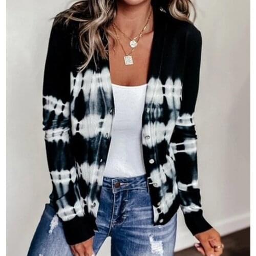 Women Comfy Coat Stripe Knitting Cardigan Long Sleeve Buttons Cropped Sweater Top Daily Casual Fashion Cardigan Free Shipping