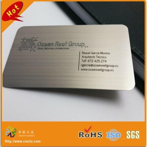 Brushed finish etching stainless steel material brushed steel card (0.3mm/0.5mm/0.8mm etc)