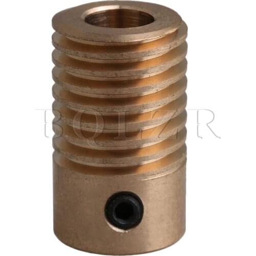 BQLZR Yellow 20x11.7x6MM 0.5 Modulus Worm Wheel Gear Shaft 6MM Hole Diameter