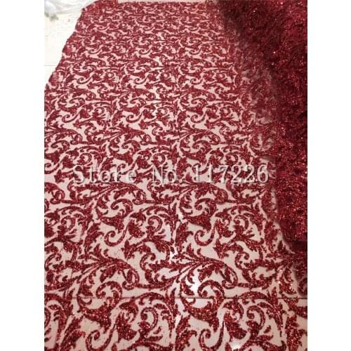 Good looking sparkly glitter french net lace fabric glued glitter african Tulle lace JRB-32619 for women party dress