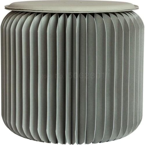 Creative Space Gray Seat Folding Stool Leisure Individuality Tea Table Household Stealth Design Vehicle-mounted S