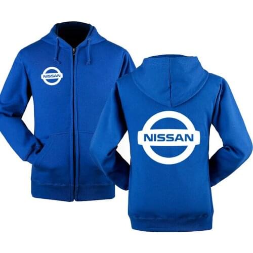 Sweatshirts Mens Nissan Car Logo Print fashion Casual Hip Hop Harajuku Long Sleeve Hooded zipper Jacket Man Hoody Clothing