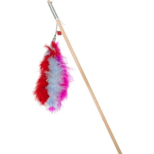 Petviya Wood Handle 3 Thick Furry Cat Groundbait Toy 50 Cm -No2 461730100