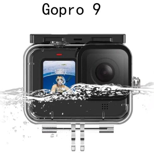 Underwater Waterproof Case for GoPro Hero 9 Black Diving Protective Cover Housing Mount for Go Pro 9 Accessory