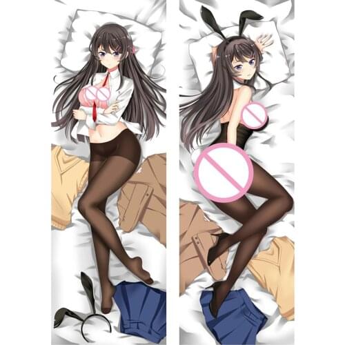 Seishun buta yarou series anime Characters sexy girl Sakurajima Mai body pillowcase koga tomoe Dakimakura