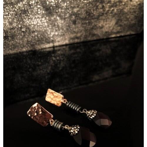 Dr Stone Natural Stone Women 'S Cat 'S Eye Stone Rose Gold Plated Earrings RYL 439799918