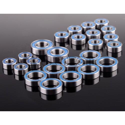Blue Rubber Sealed Metric Ball Bearing 52100 Chrome Steel KIT 24Pcs ACER For RC Crawler Car 1/10 Axial Racing SCX10 Racing Car
