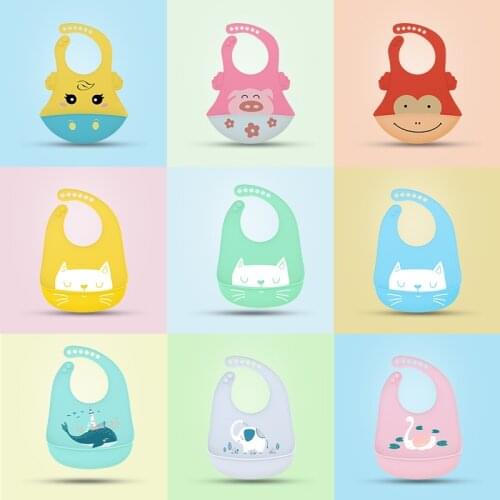 Special Offer Baby Bib Oil-proof Lunch Baby Bib Food Grade Silicone Drool bib Soft And Comfortable Saliva Towel Adjustable