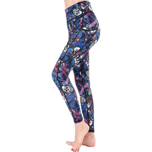 Sports Wear For Women Gym Leggings High Waist Polyester Printed Sports Tights Woman Jogging Femme Fitness Leggings Yoga Pants
