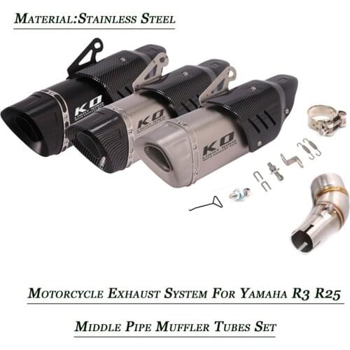 Middle Link Pipe Connect Exhaust Muffler Pipe Delete Replace Original Motorcycle Silencer Set System Silp on For Yamaha R3 R25