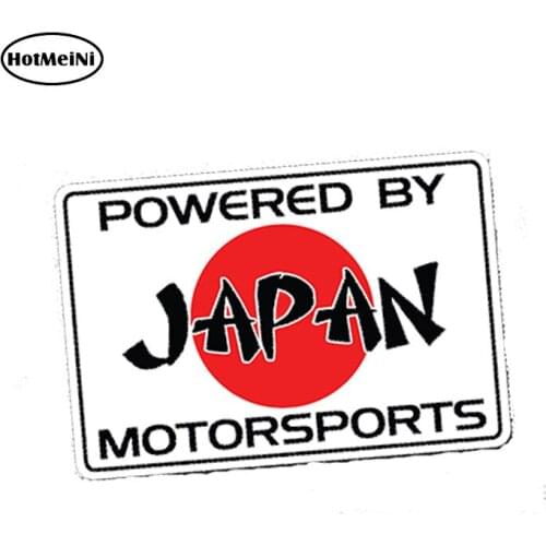 HotMeiNi 13X9.1cm Car Styling POWERED BY JAPAN MOTORSPORTS sticker decal vinyl JDM Car Sticker Waterproof