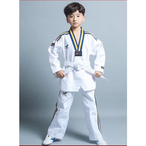 Taekwondo Doboks WTF Autumn and Winter Clothes Child Adult Training Professional Sport Uniform 100% Cotton Comfortable