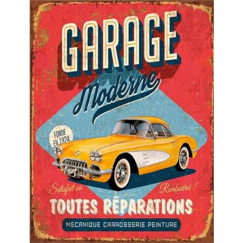 Garage Sign Decor for Kitchen Metal Plates Decoration for Home Bar Gamer Room Vintage Bedroom Wall Decoration Movie Poster