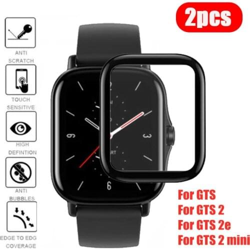 2pcs Screen Protector Film For Amazfit GTS 2 mini 2e Full Cover 3D Curved For Xiaomi Amazfit GTS Smart Watch Film GTS2 GTS2E