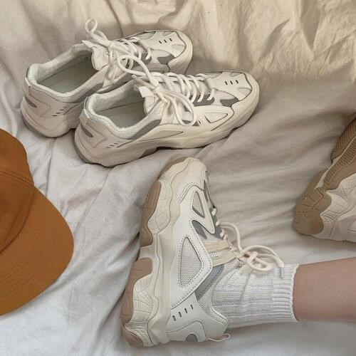 Lns wind reflective old shoes women 2021 spring sports casual shoes flat breathable comfortable womens shoes