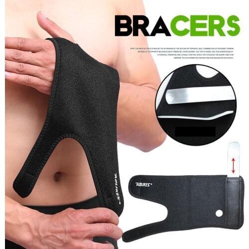 1pc Left Right Hand Protective Wristband Wrist Guards Adjustable Bracer Removable Metal Plate Support Wrap Strap