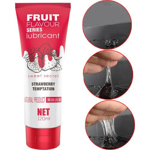 120mL Strawberry Flavor Gel For Sex Lube Lubricant Adult Sex Lubricants Sexual for Oral Vagina Anal Gay Sex Oil Easy to Clean