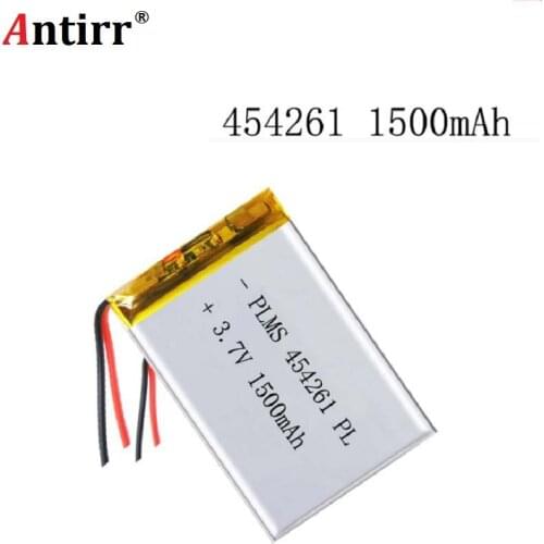 3.7V 1500mAh 454261 Lithium Polymer Li-Po li ion Rechargeable Battery cells For Mp3 MP4 MP5 GPS PSP mobile bluetooth